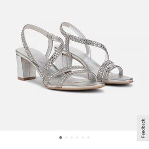 Naturalizer strappy heel, Vanessa 2 silver